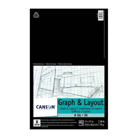 Canson Artist Series Graph & Layout Pad 8/8 11x17"