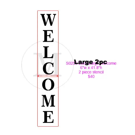 Welcome Stacked Large 2 pc