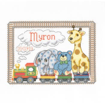 My Cross Stitch Animal Magic Birth Sampler