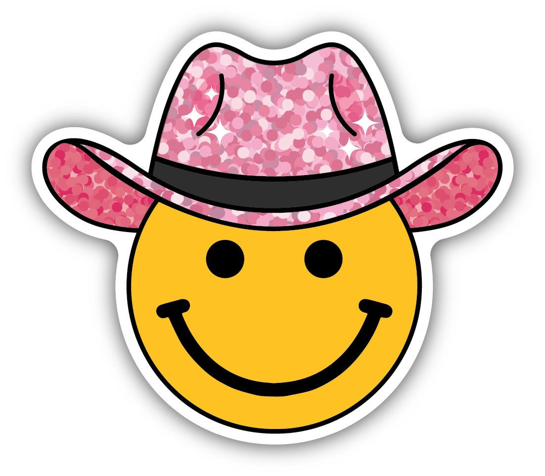 Cowboy Smiley Sticker