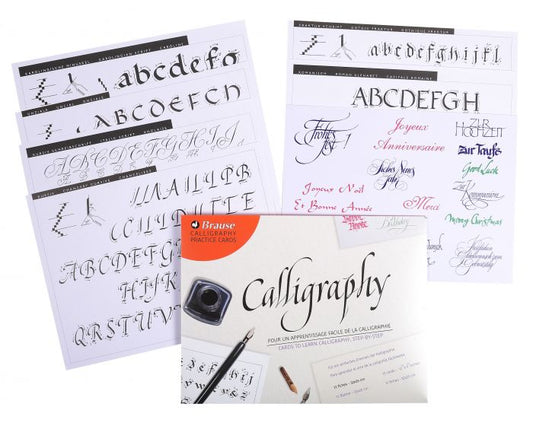 Brause - Calligraphy Lettering Practice - 12 Cards