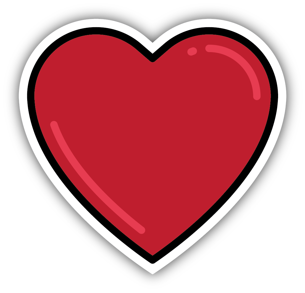 Red Heart Sticker