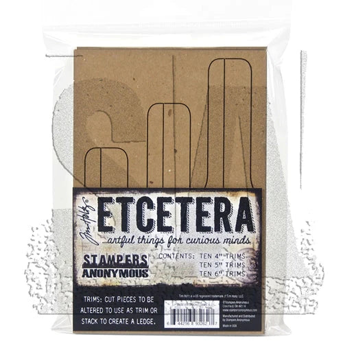 Tim Holtz & Stampers Anonymous - Etcetera Bracket Trims Chipboard