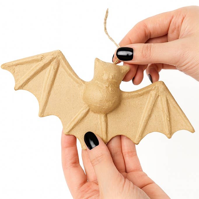 Factory Direct Craft - Premade Unfinished Paper Mache Halloween Bat - 8-1/2" x 4"
