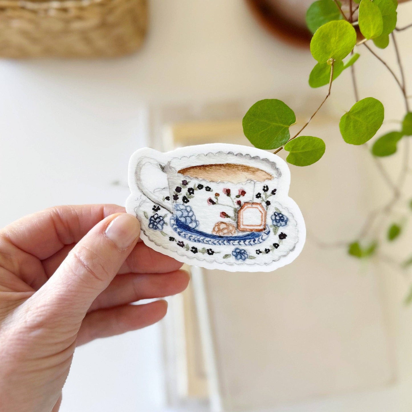 Emily Lex : Blue Teacup Sticker