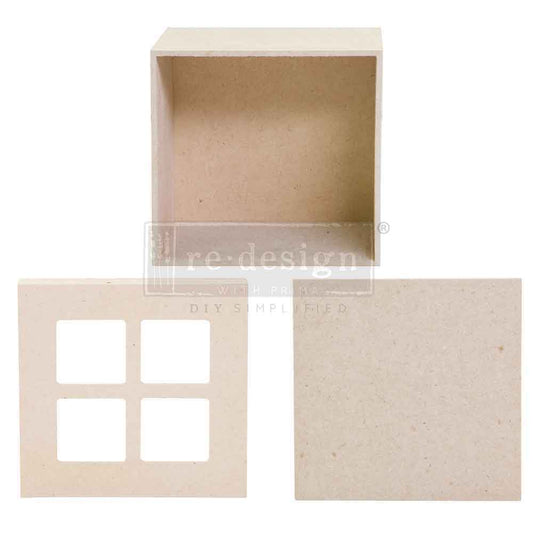 Unfinished MDF Display Box With Window Lid