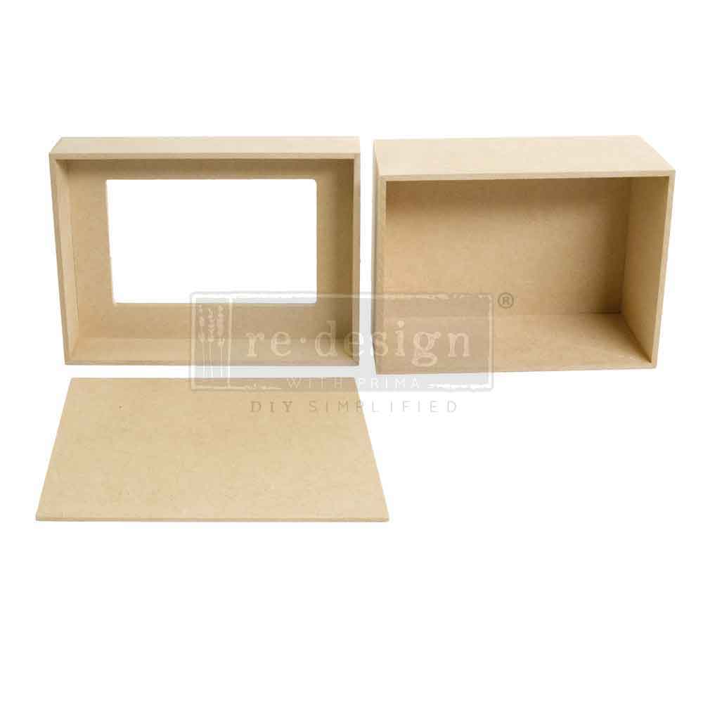 Unfinished MDF Display Box with Window Lid