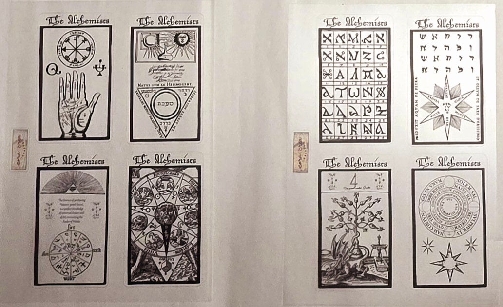 CoraCrea Crafts - Sticker Sheet ~ Alchemy Cards set of 2