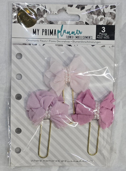Prima : My Prima Planner Clips - Pink Bows
