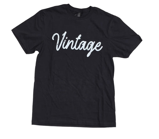 Vintage Tee Black Small - 4XL