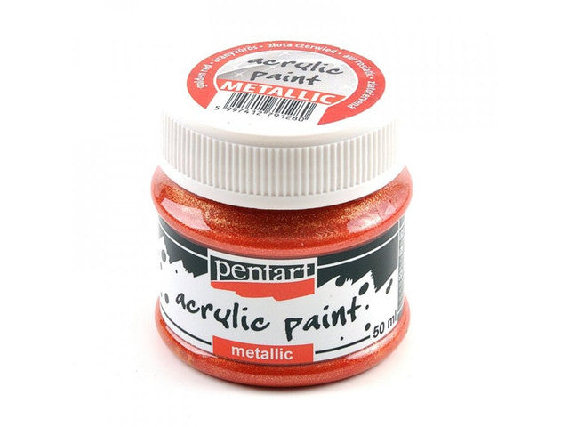 Pentart Metallic Acrylic Paints : Colour Variety 50ml