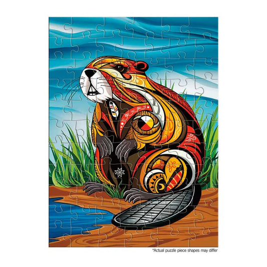 Indigenous Travel Puzzle Spirit Beaver 72 Pieces
