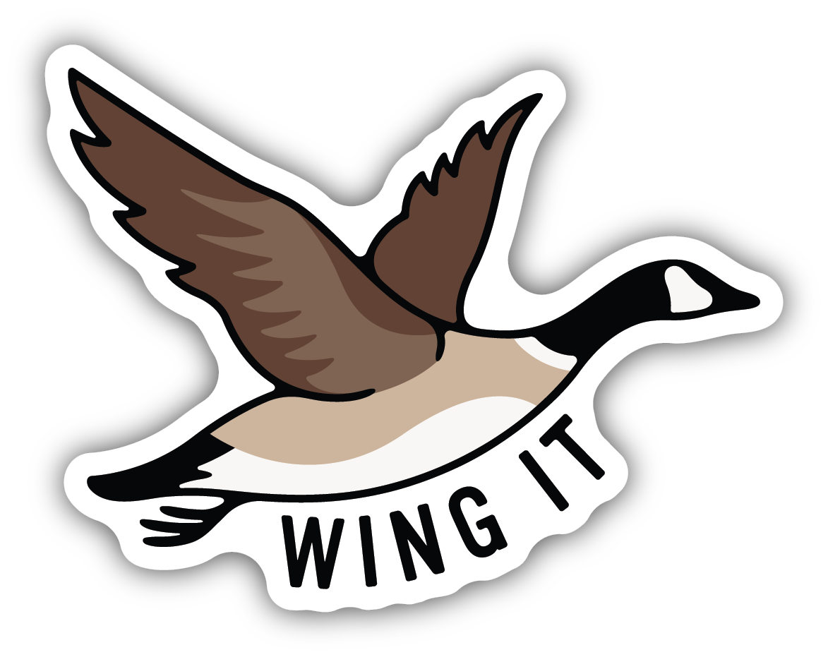 Wing It Sticker