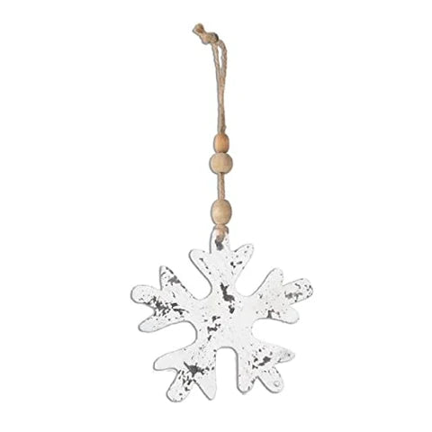6' LASER CUT METAL SNOWFLAKE ORNAMENT