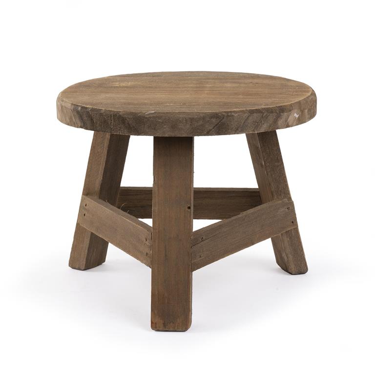 Stained Wood Tabletop Stool Riser 7"