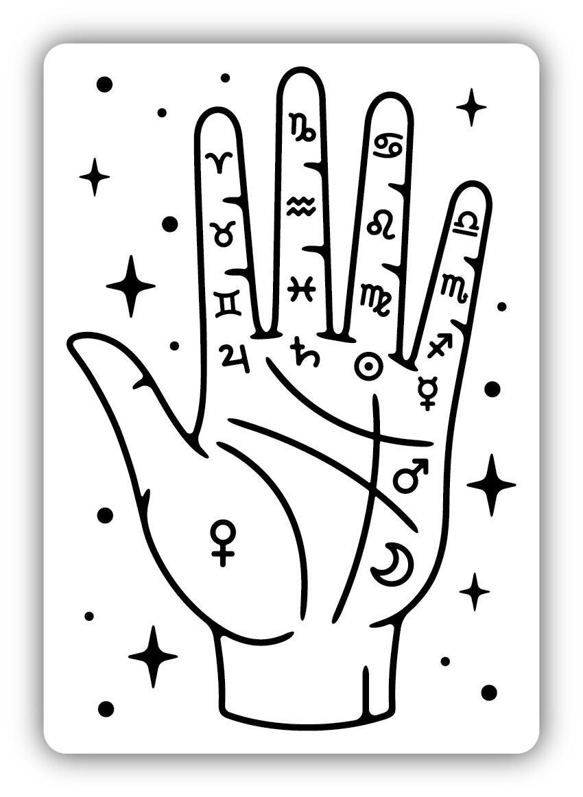 Palmistry Map Sticker