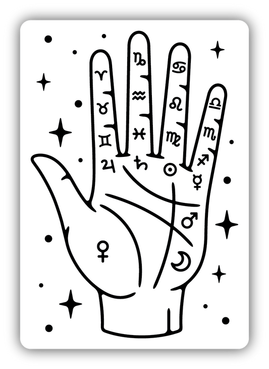 Palmistry Map Sticker