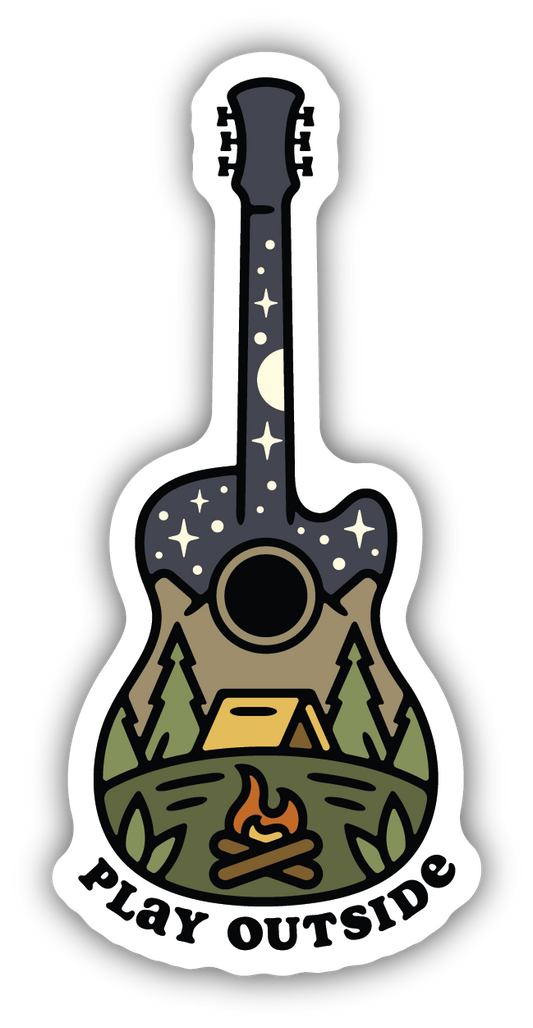 Play Outside Guitar Sticker