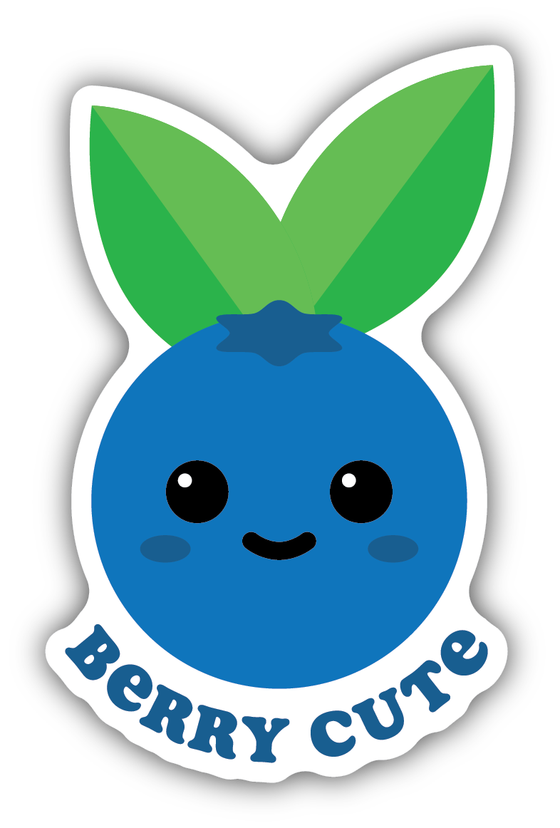 Berry Cute Blueberry Sticker