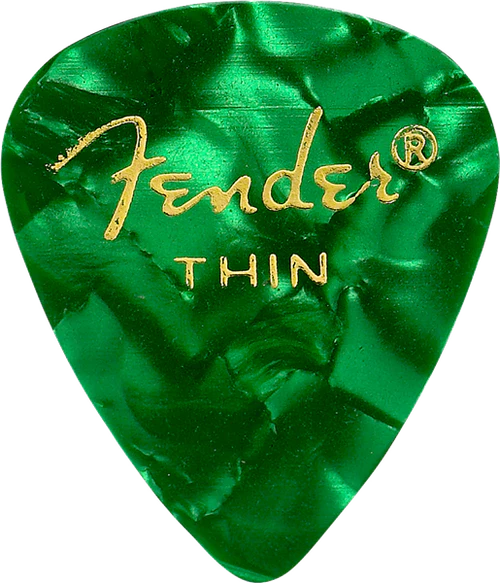 Fender 144 picks premium celluloid picks 351 shape thin  green moto