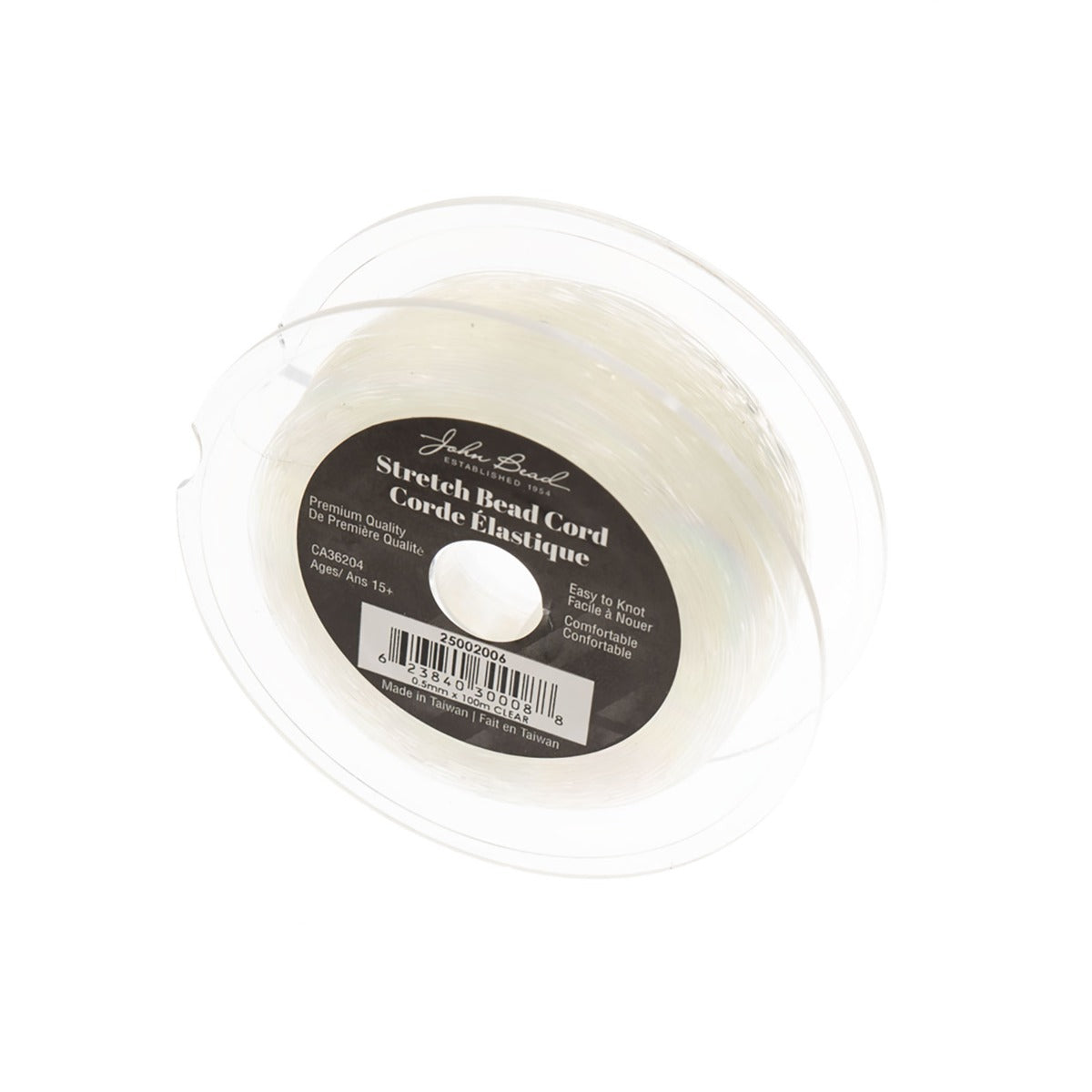 Stretch Bead Cord 0.5mm -Clear