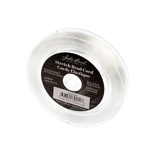 Stretch Bead Cord : Clear, .7mm