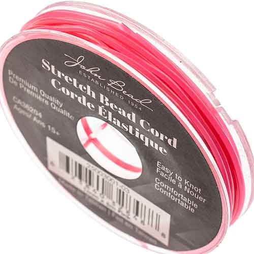 Stretch Bead Cord 1mm -Pink