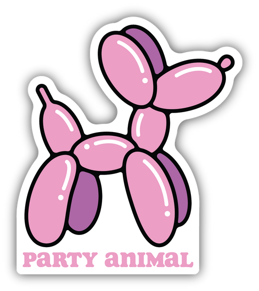 Party Animal Balloon Sticker