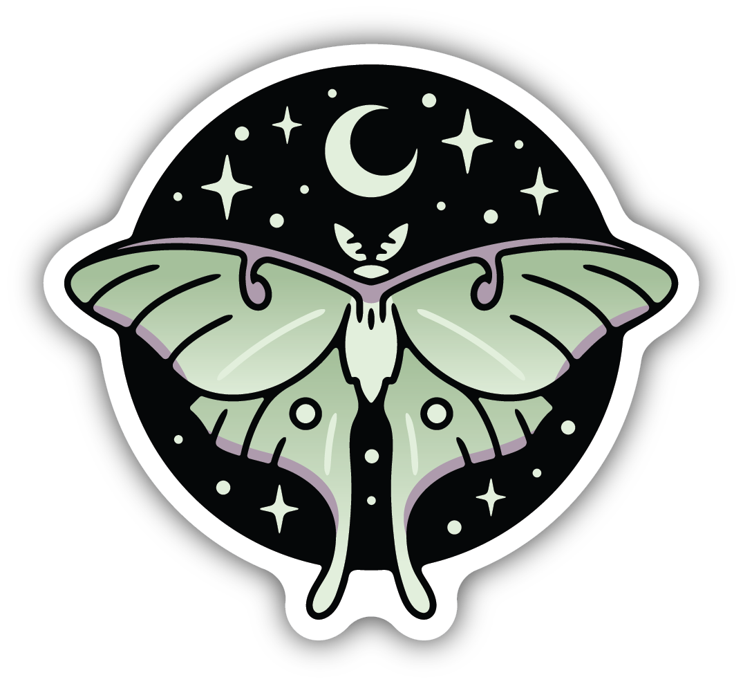 Luna Moth Sticker