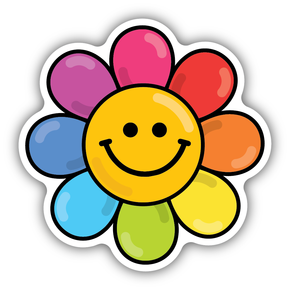 Rainbow Flower Sticker