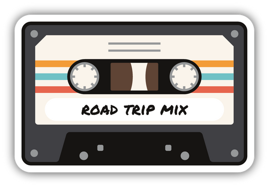 Road Trip Mix Cassette Sticker