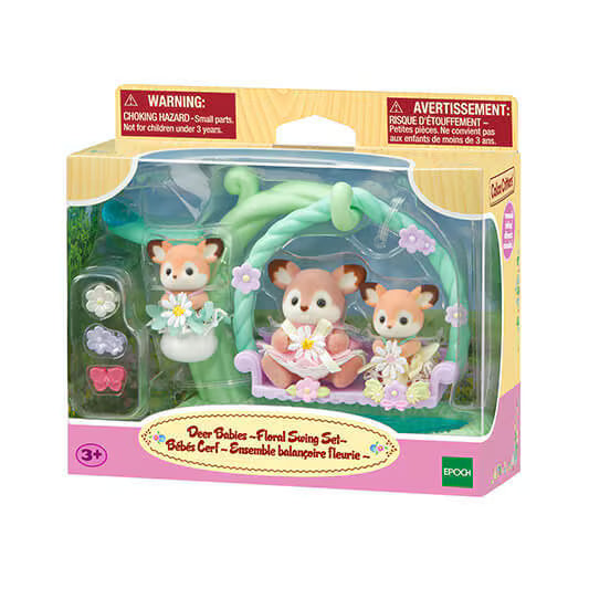 Calico Critters - Deer Babies Floral Swing Set