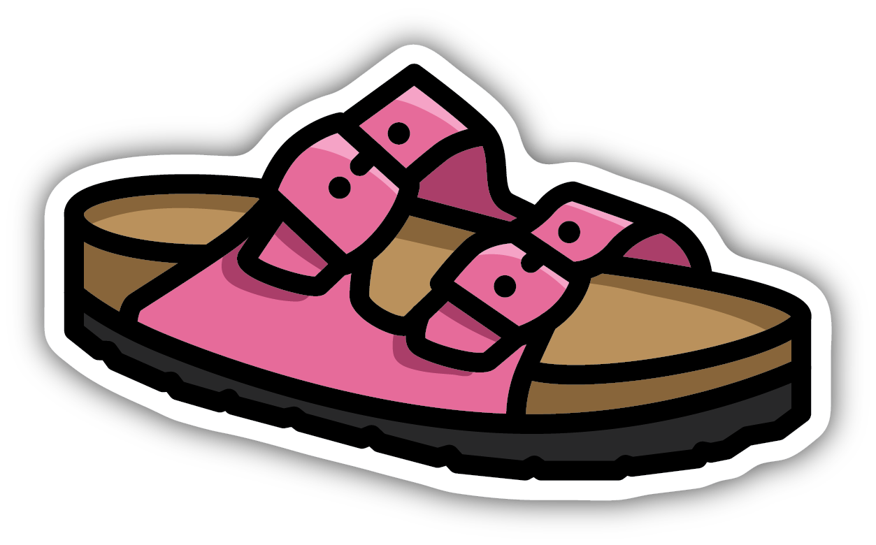 Pink Sandal Sticker