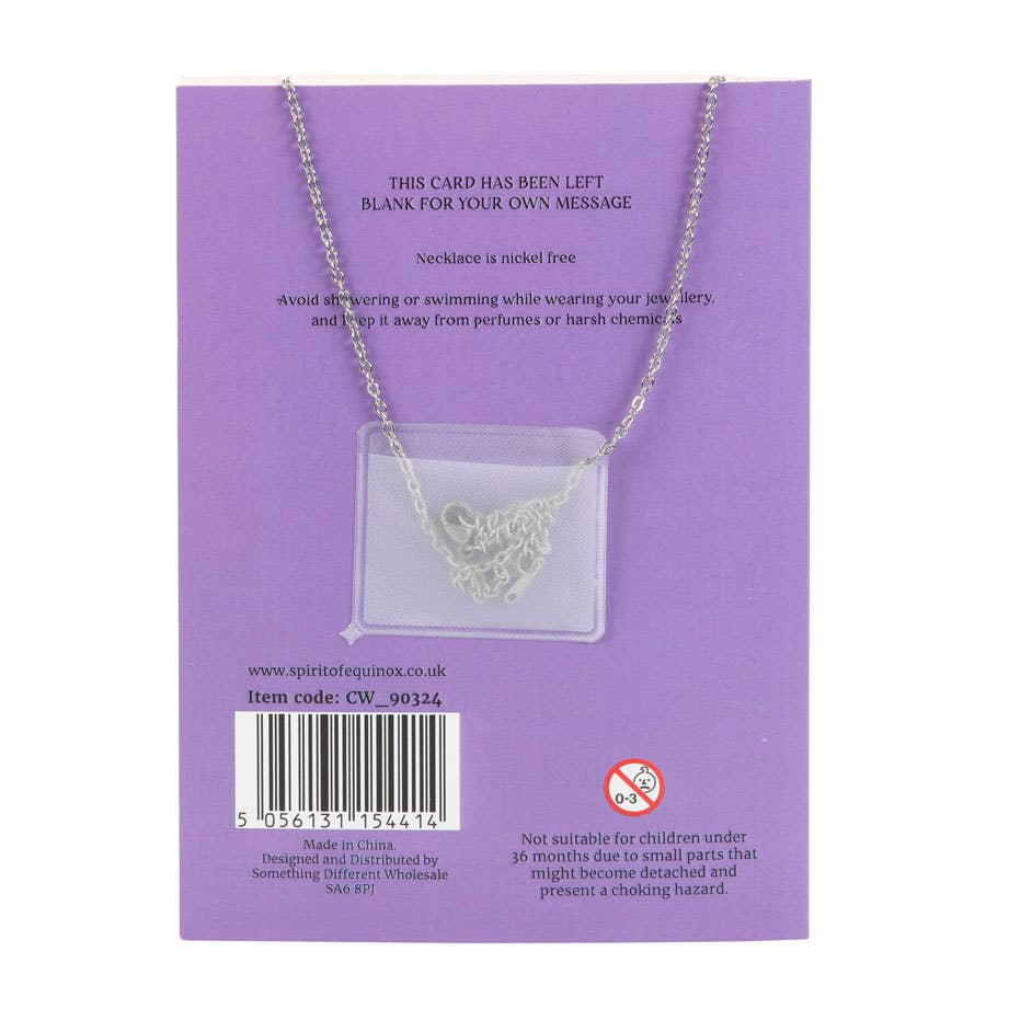 Something Different : Amethyst Crystal Moon Necklace on Greeting Card