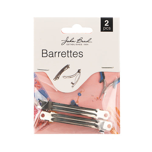 Must Have Findings - Hair Barrettes - Silver - 2 Pack