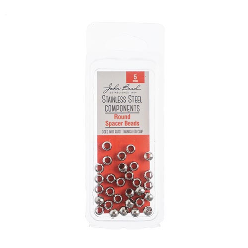 Stainless Steel Spacer Bead Round - 30 Pieces
