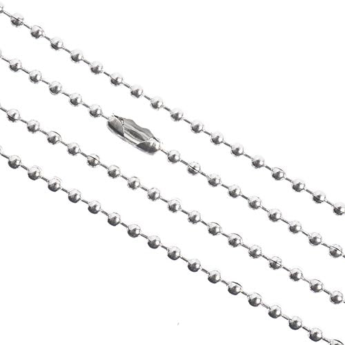 Stainless Steel Ball Chain W/ Connector 1m