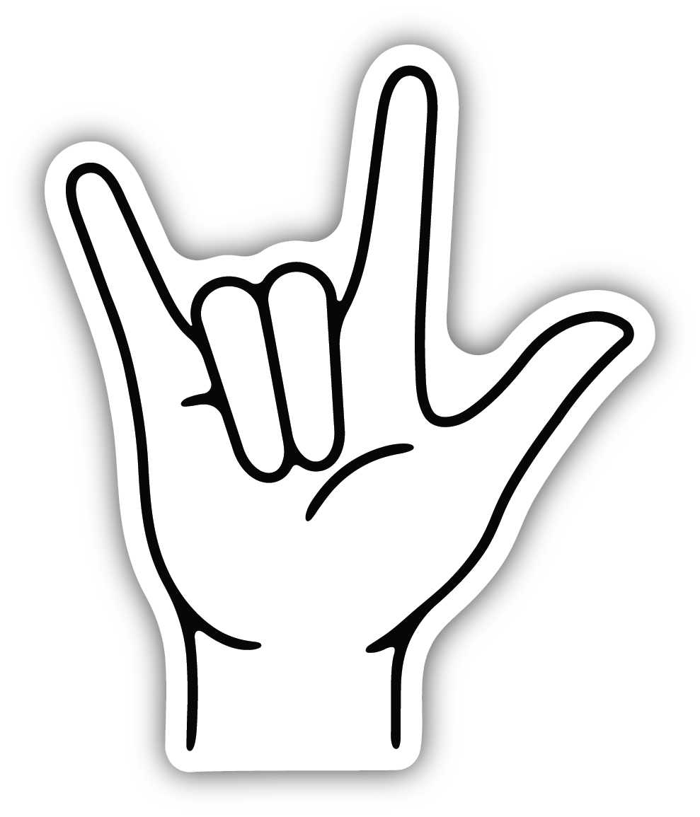 Rock On Hand Sticker