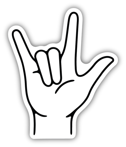 Rock On Hand Sticker