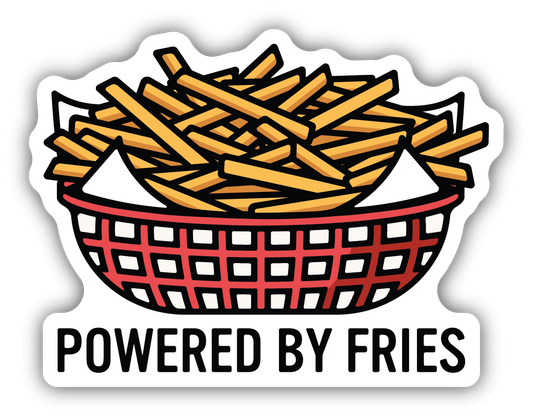 Powered By Fries Sticker