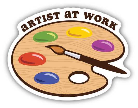 Artist At Work Sticker