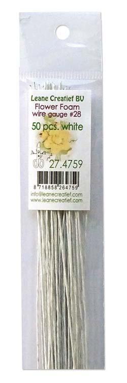 Flower Foam Wire Gauge #28 50 pcs white