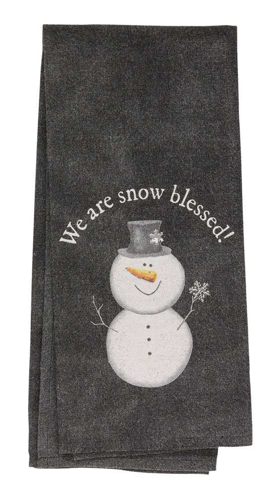 Snowmen Dish Towels - snow blessed