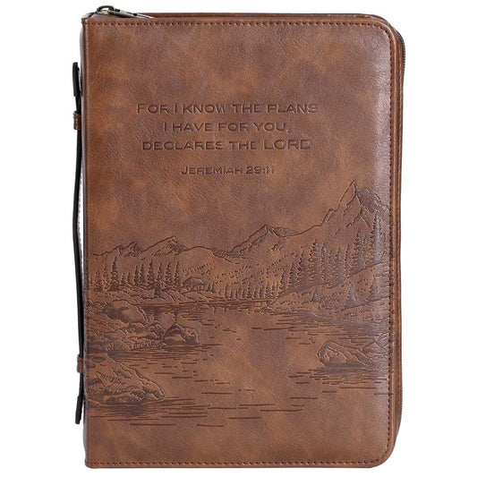 For I Know The Plans Brown Bible Cover XL