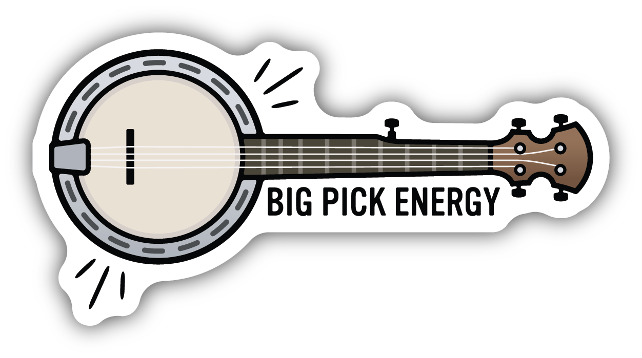 Big Pick Energy Banjo Sticker