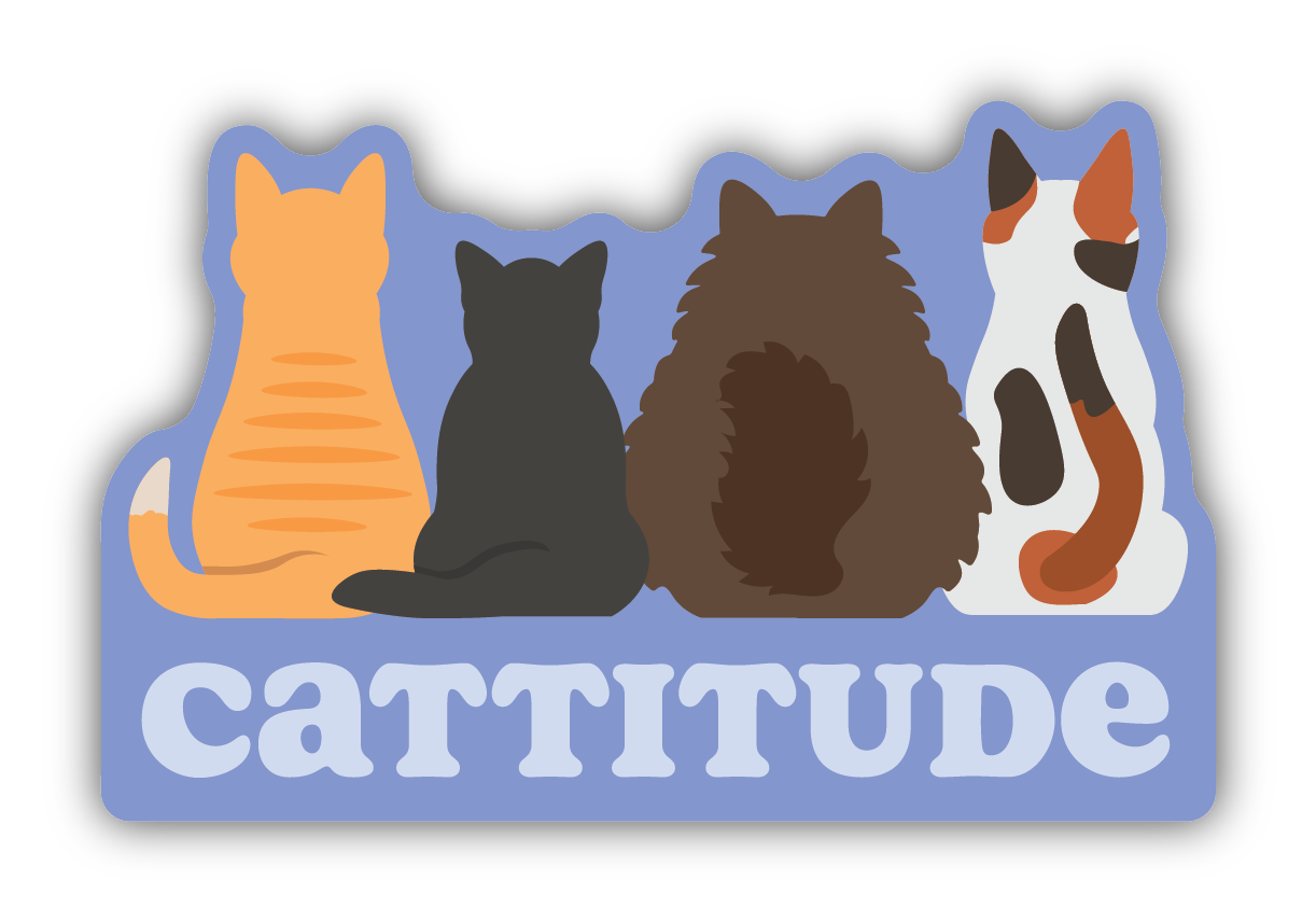 Cattitude Sticker