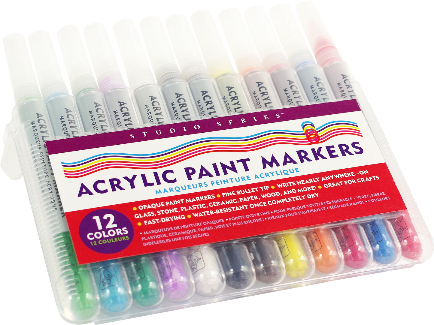 Peter Pauper Press - Studio Series Acrylic Paint Markers (Set of 12)