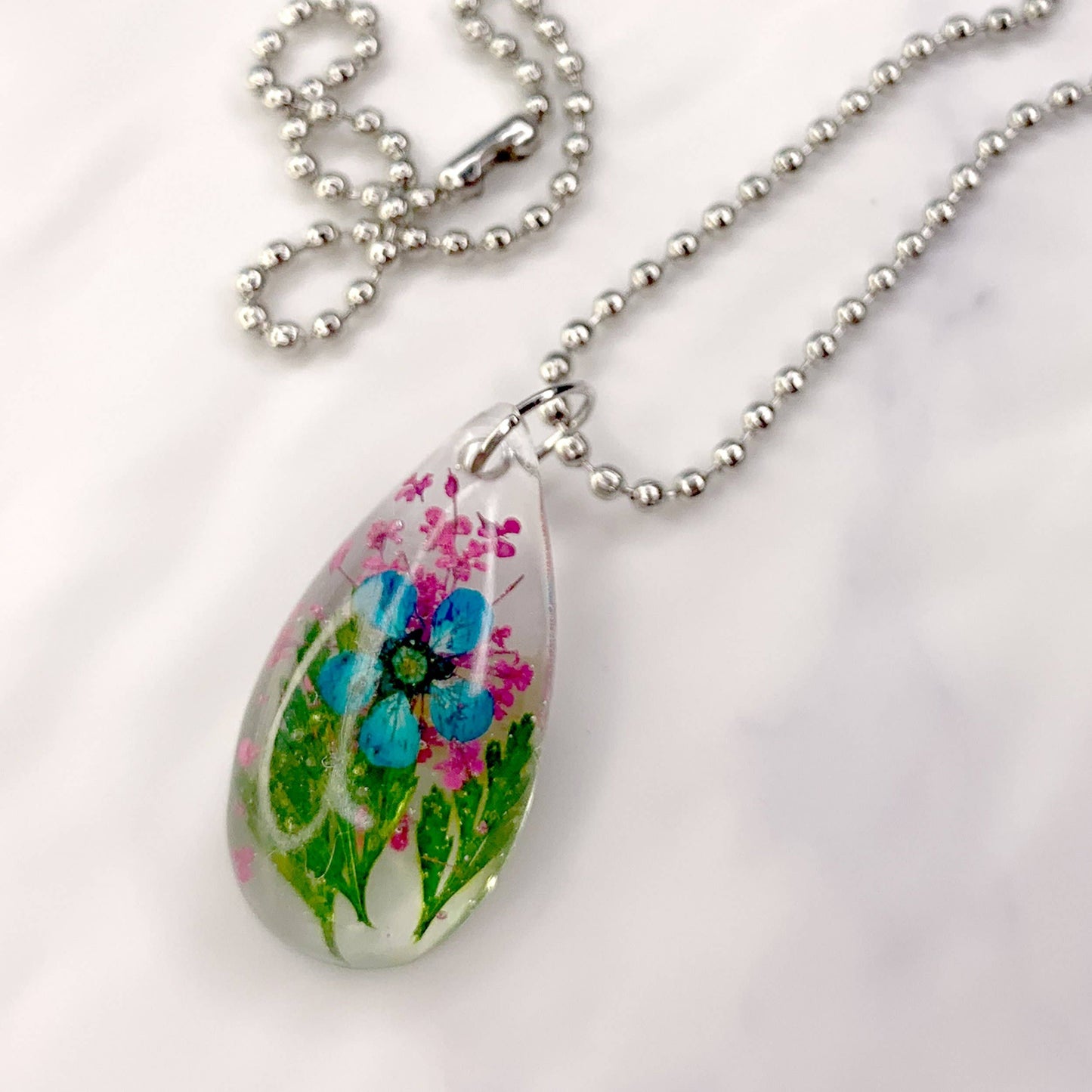 Jewelry Made by Me - UV Resin Flower Drop Pendant DIY Kit