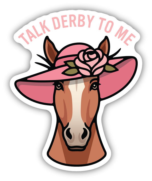 Talk Derby To Me Horse Sticker