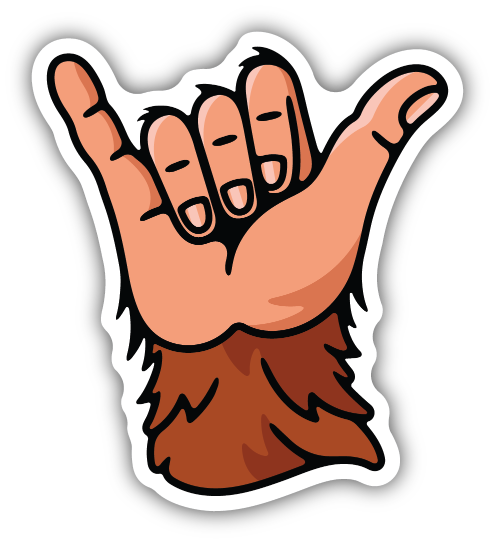 Sasquatch Shaka Sticker